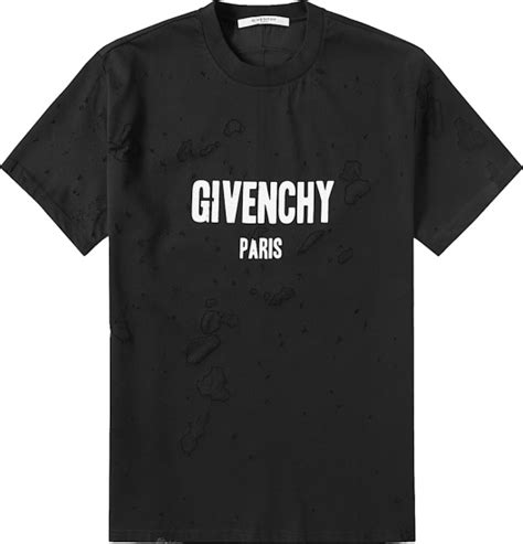 givenchy destroyed shirt|Black Destroyed T.